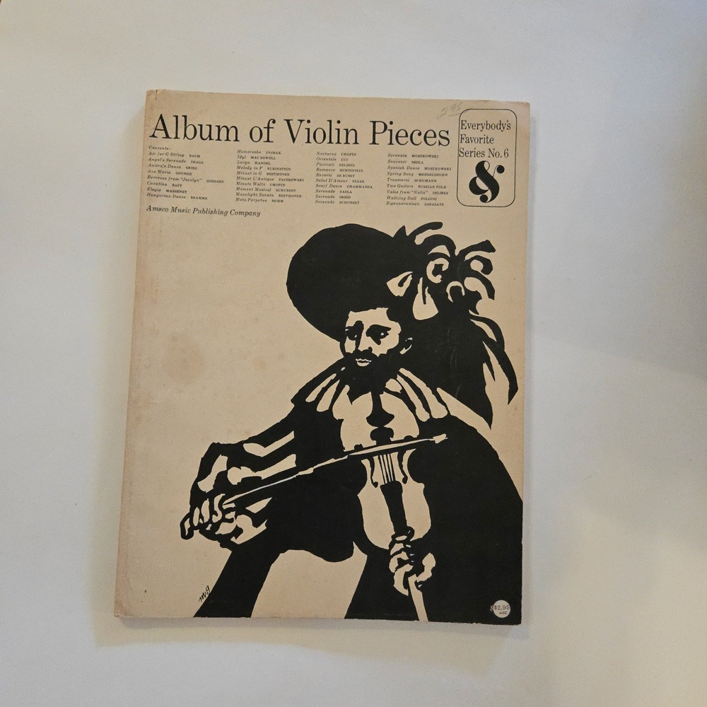 VTG Amsco Album Of Violin Sheet Music Book 1934 Pieces Cream Series No 6 USA GUC
